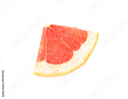 grapefruit quarter little slice white background
