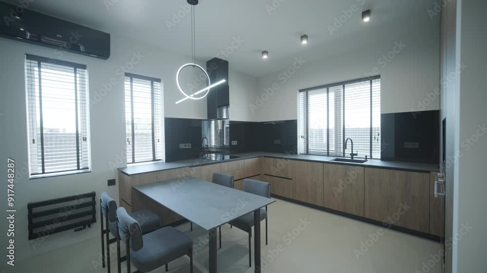 Modern Living and Dining Area with Stylish Decor Modern Living and Dining Area with Stylish Decor
