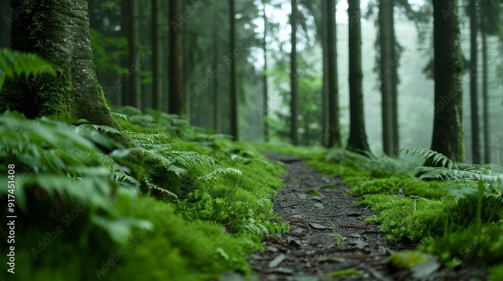 Soothing forest sanctuary with quiet ambiance, deep focus, copy space. Soothing forest sanctuary with quiet ambiance, deep focus, copy space.