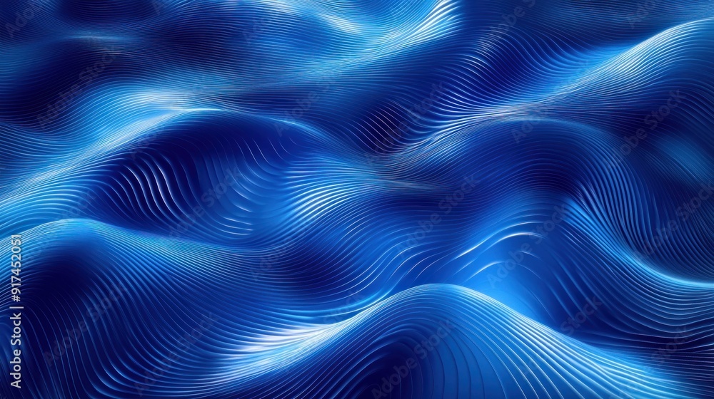 Abstract Blue Wavy Lines Background Abstract Blue Wavy Lines Background