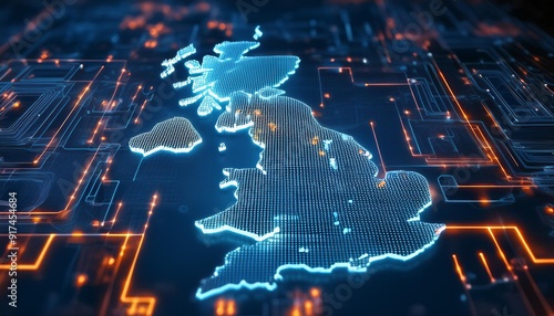 Digital map of Great Britain