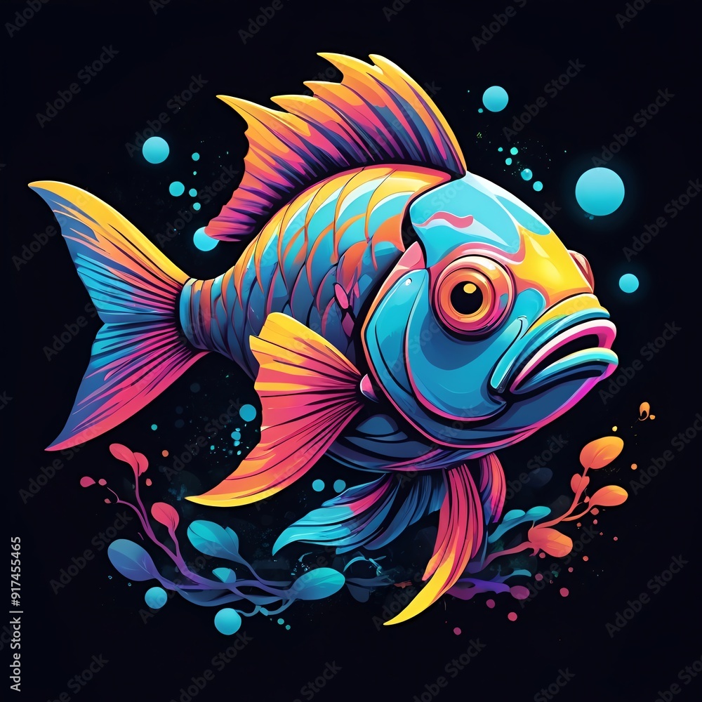 Vibrant Fish Illustration Vibrant Fish Illustration
