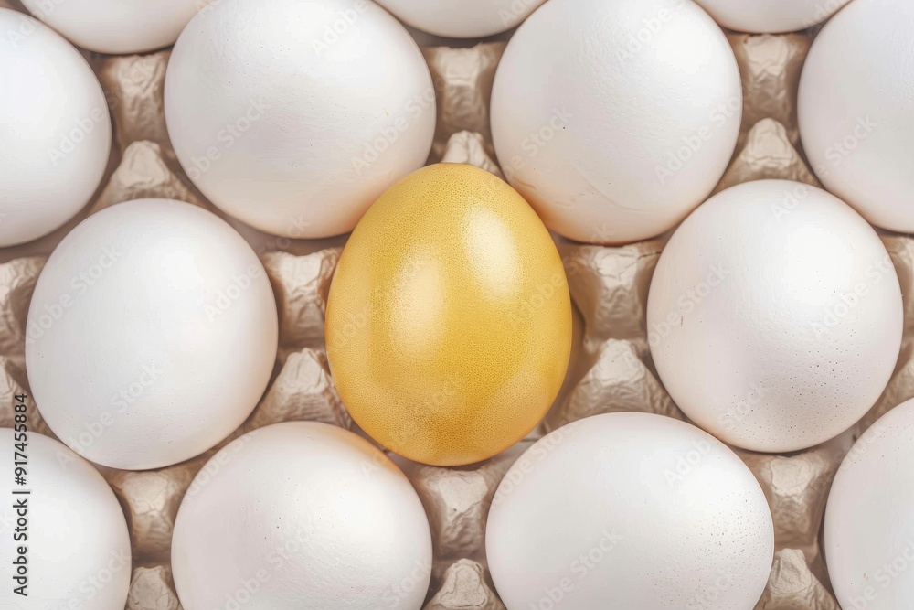 Close-up image of chicken eggs neatly arranged in a carton. The eggs are brown and white.. Beautiful simple AI generated image in 4K, unique. Close-up image of chicken eggs neatly arranged in a carton. The eggs are brown and white.. Beautiful simple AI generated image in 4K, unique.