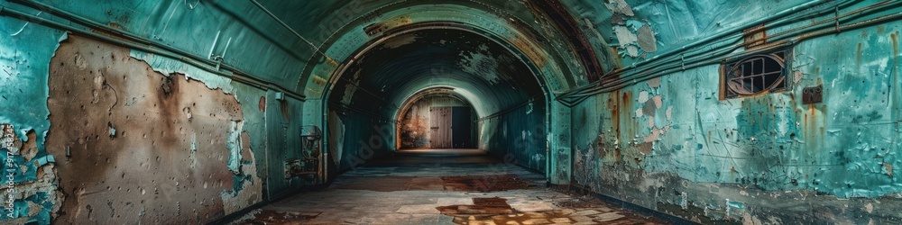Obraz premium Soviet military bunker hidden underground