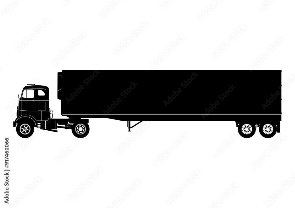 Truck icon. Silhouette of a modern truck on a white background. Vector. Truck icon. Silhouette of a modern truck on a white background. Vector.