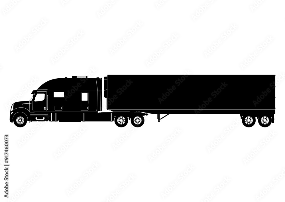 Truck icon. Silhouette of a modern truck on a white background. Vector. Truck icon. Silhouette of a modern truck on a white background. Vector.