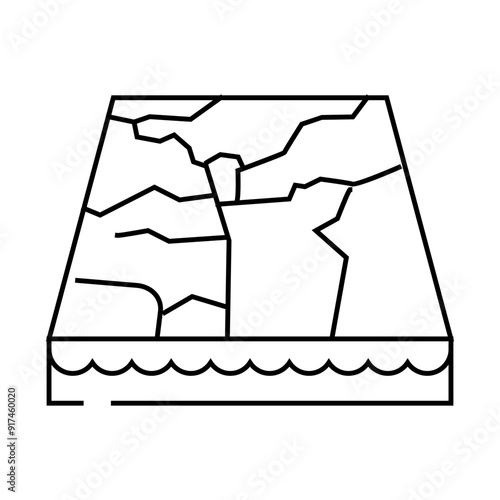marble material floor layer line icon vector. marble material floor layer sign. isolated contour symbol black illustration