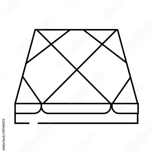 tile layer floor line icon vector. tile layer floor sign. isolated contour symbol black illustration