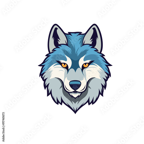 wolf vector mascot logo