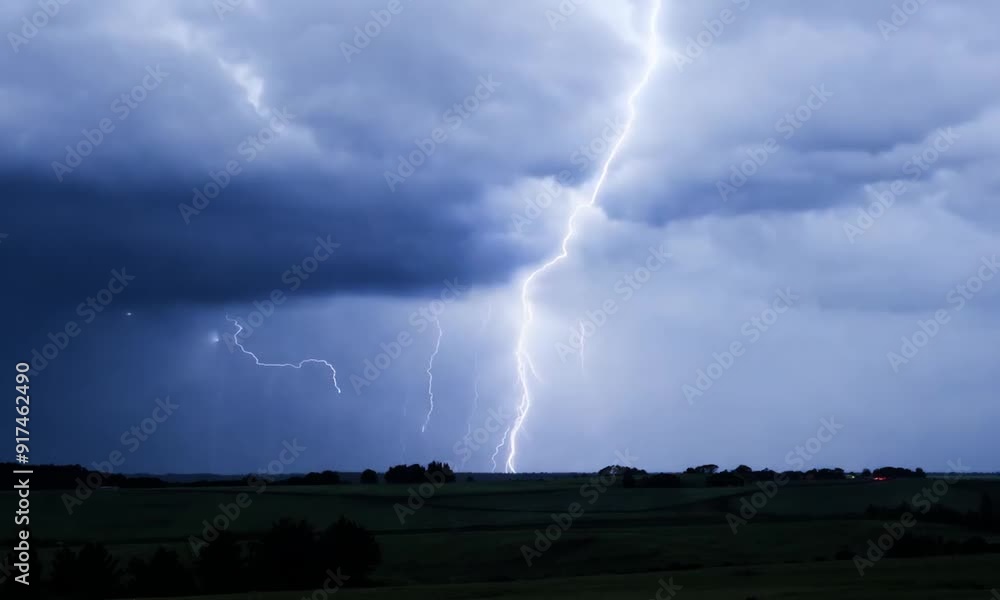 Lightning Storm Over Field Lightning Storm Over Field