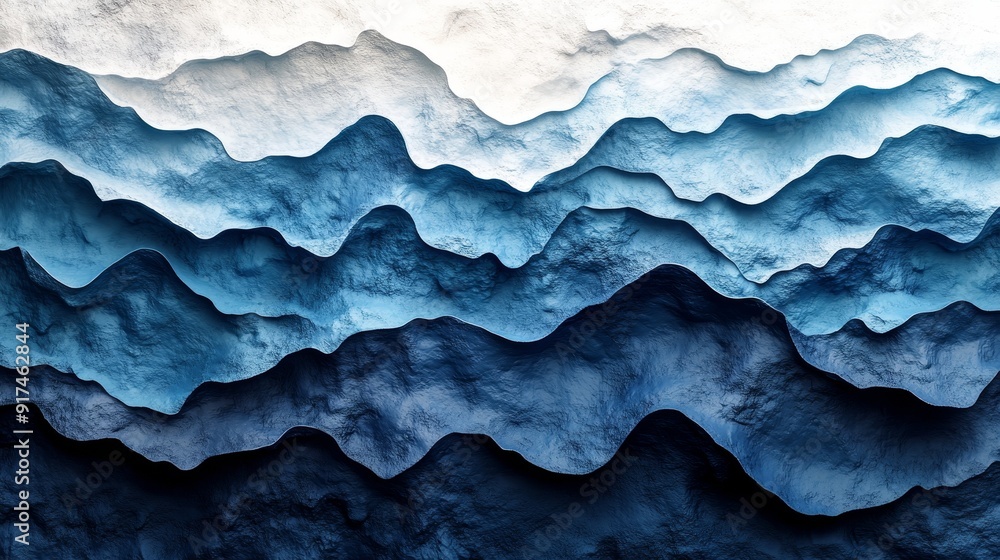 custom made wallpaper toronto digitalThe image is a blue and white mountain range with a blue wave in the middle