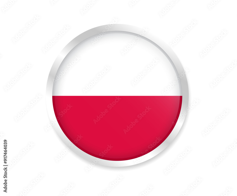 Flag of Poland. Round flag. Flag icon. Circle flag icon logo vector illustration EPS Flag of Poland. Round flag. Flag icon. Circle flag icon logo vector illustration EPS