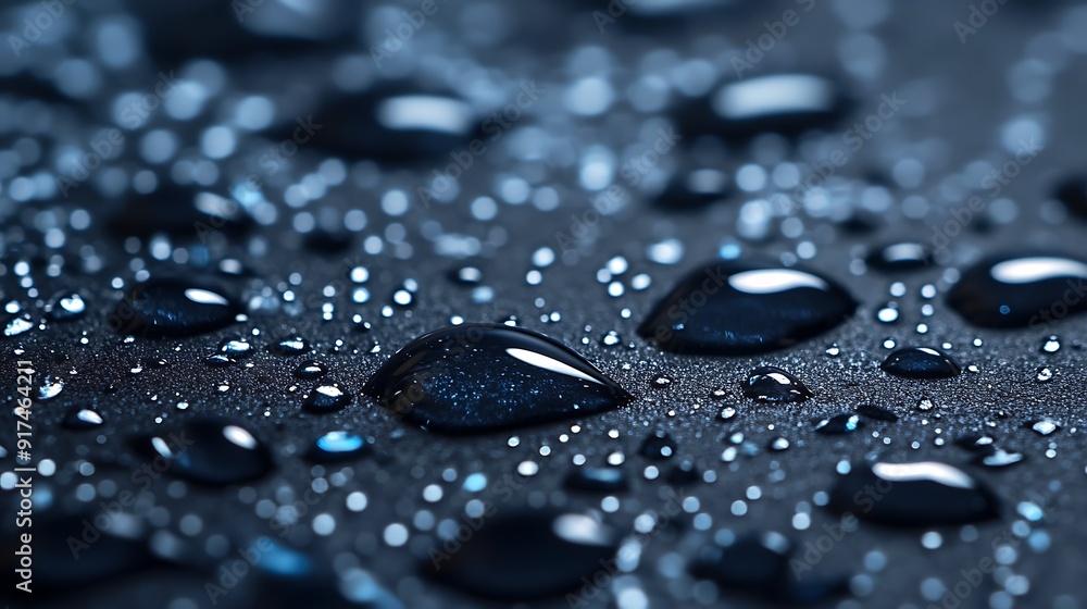 Close-Up Macro Shot of Water Droplet on Leaf, Capturing Detailed Texture and Reflections Close-Up Macro Shot of Water Droplet on Leaf, Capturing Detailed Texture and Reflections