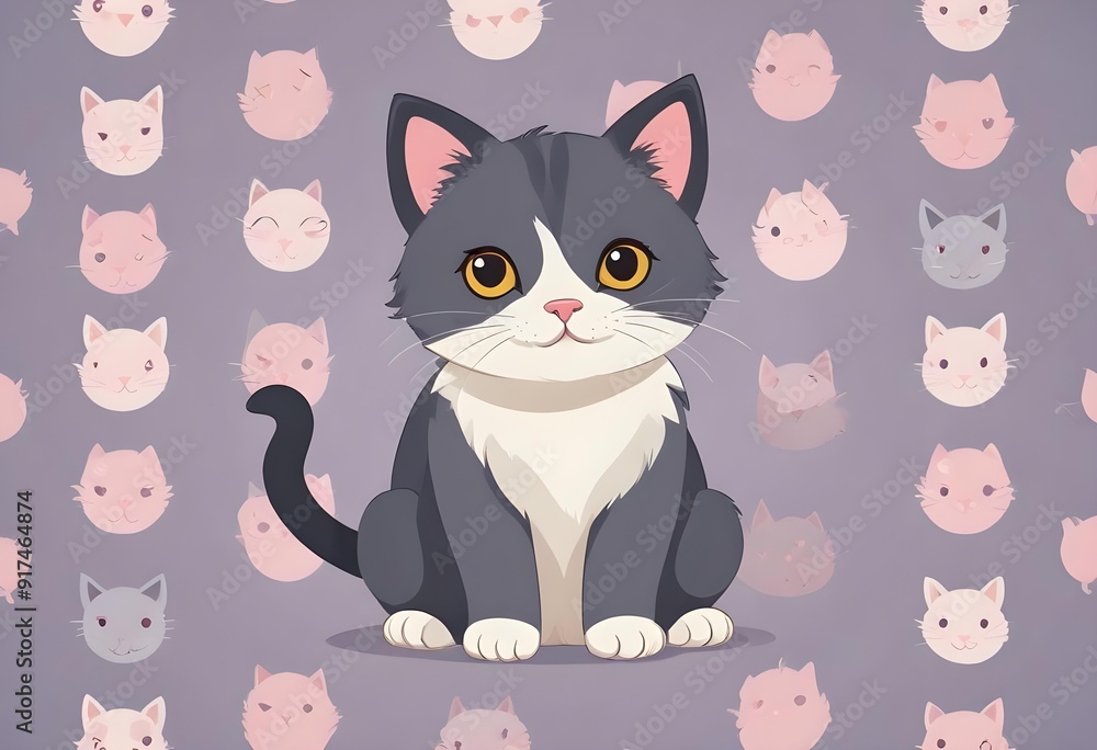 Obraz premium bulldog, cute cat mascot design vector design for t-shirt