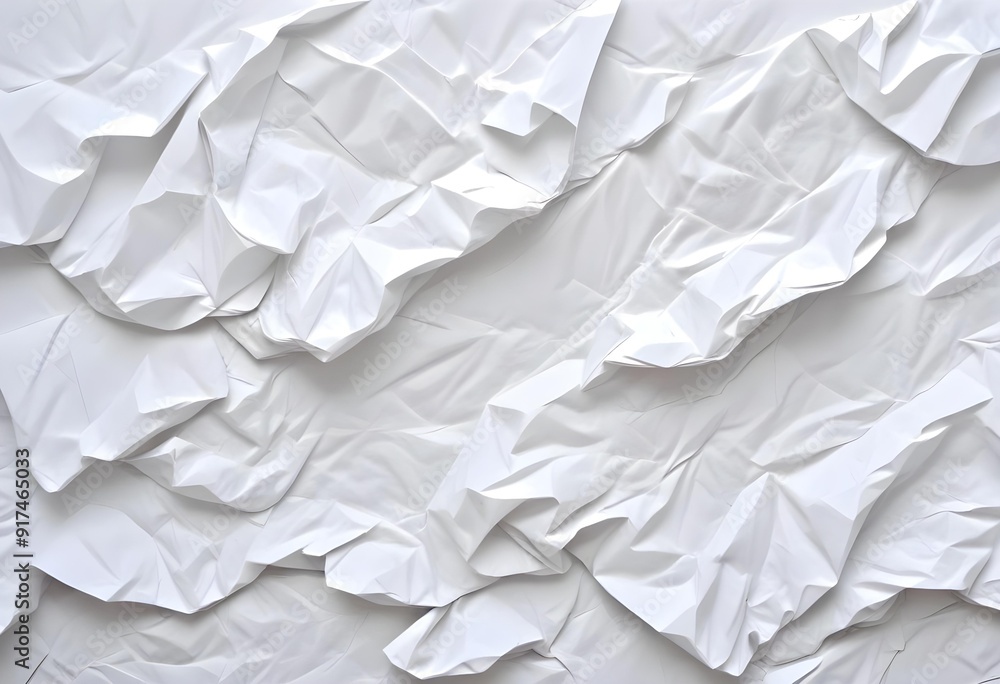 Crumpled white paper texture