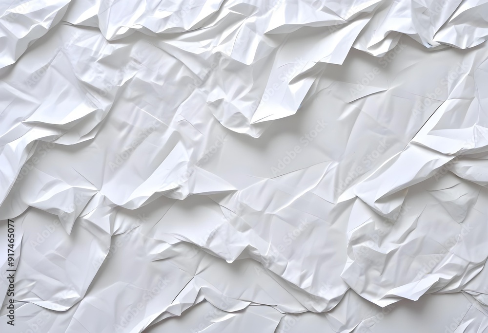 Obraz premium Crumpled white paper texture
