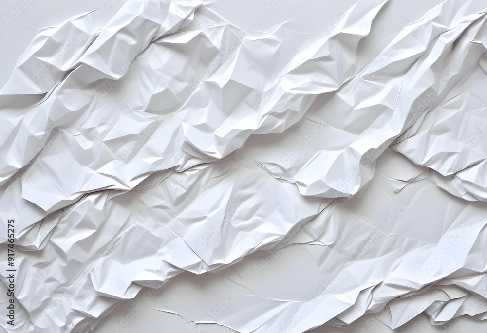 Obraz premium Crumpled white paper texture