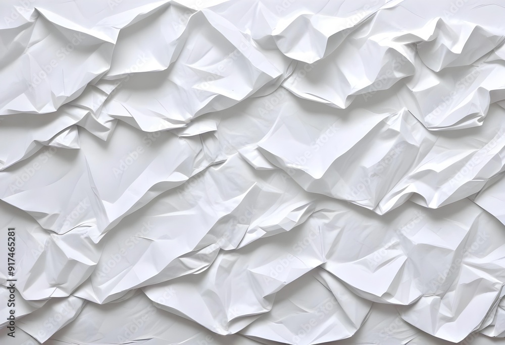 Obraz premium Crumpled white paper texture