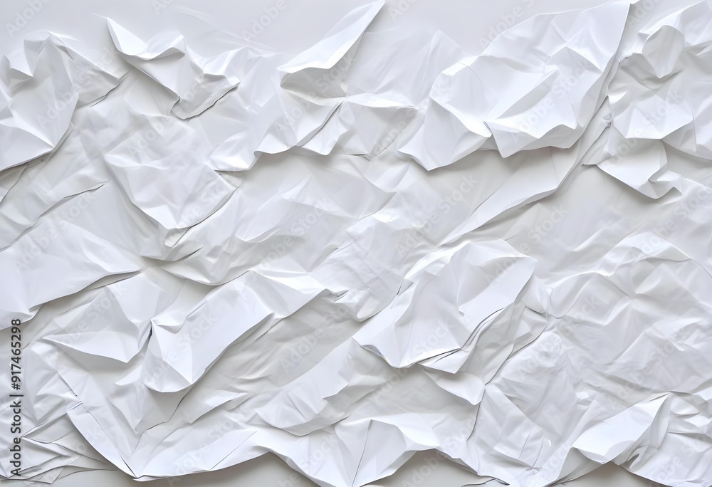Crumpled white paper texture Crumpled white paper texture