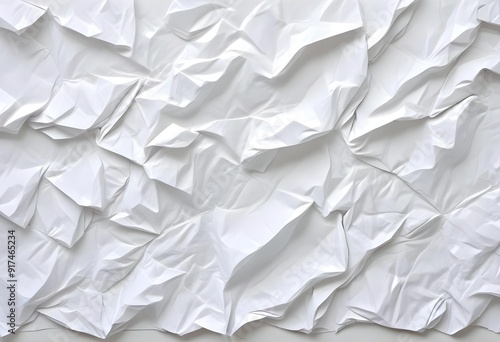 Crumpled white paper texture