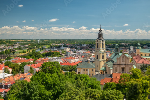Wallpaper Mural Aerial view of Przemysl old town with Cathedral and bridges across San river, Poland Torontodigital.ca