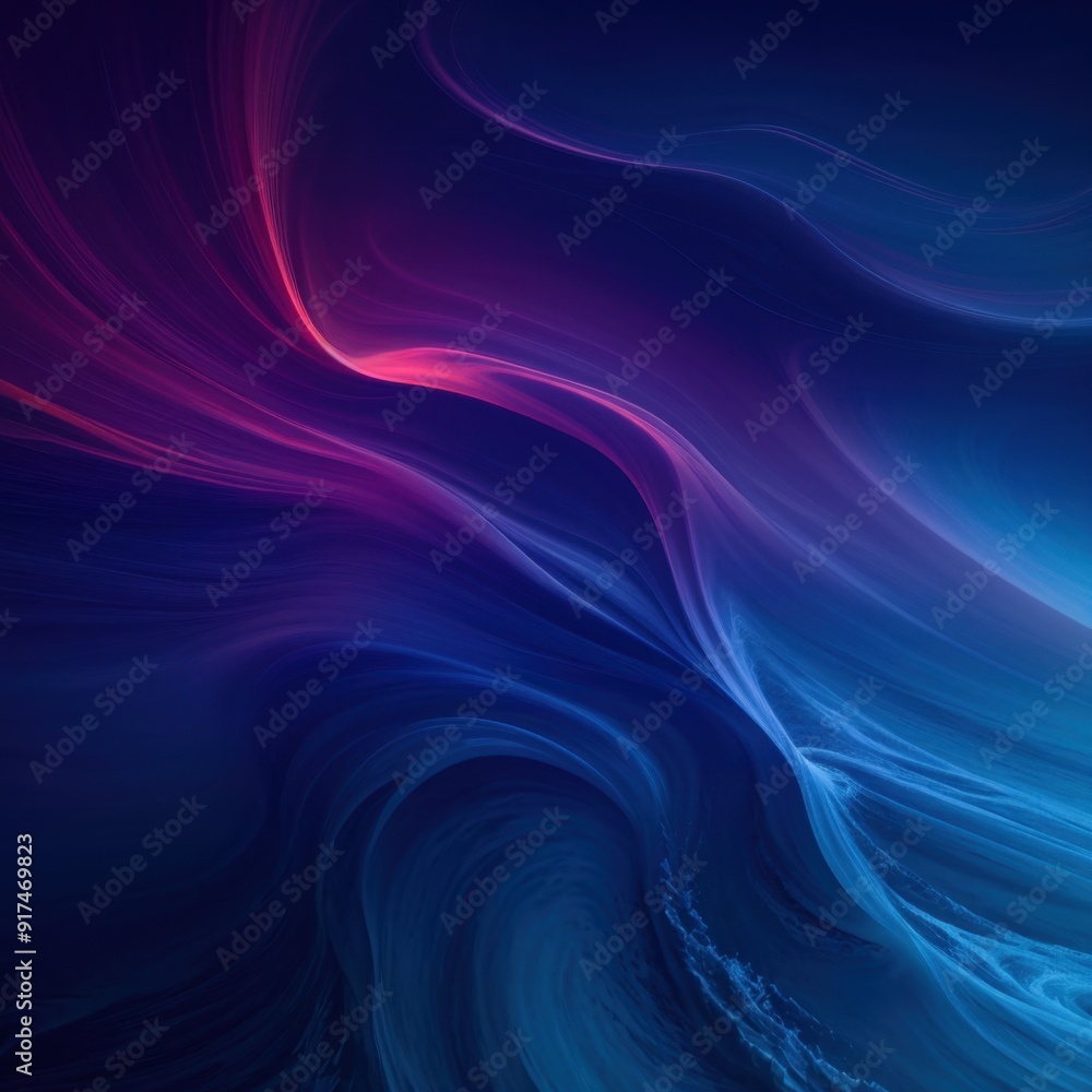 Obraz premium Blue and purple waves of tranquility drift gently across a digital canvas 