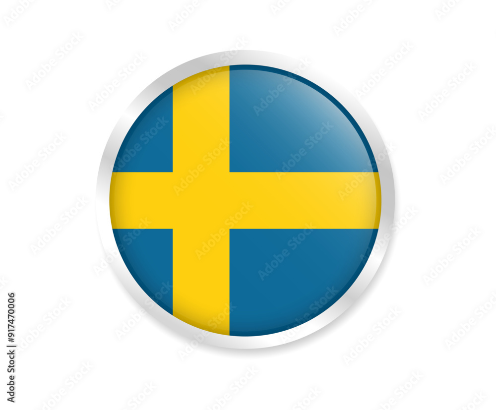Flag of Sweden. Round flag. Flag icon. Circle flag icon logo vector illustration EPS Flag of Sweden. Round flag. Flag icon. Circle flag icon logo vector illustration EPS