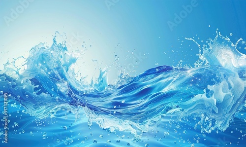 abstract wave background with smooth gradients bright colors dynamic elegant modern Generate AI