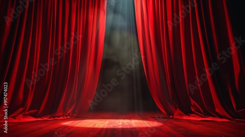Red theatre curtains