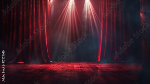 Red theatre curtains