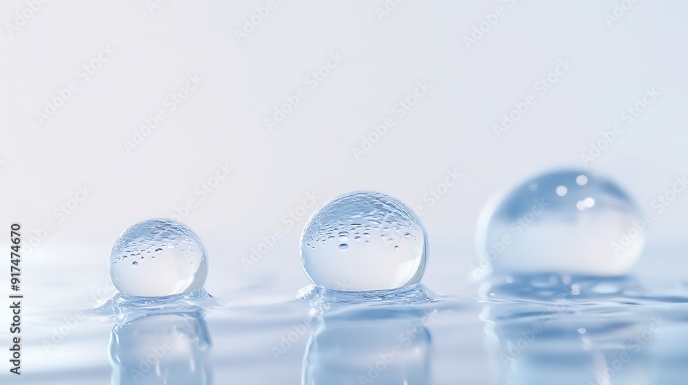 Stunningly Perfectly Spherical Water Droplet with High Detail, Captured on a Clean White Background Stunningly Perfectly Spherical Water Droplet with High Detail, Captured on a Clean White Background