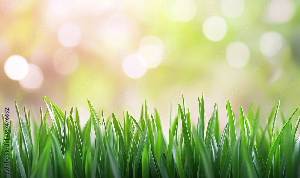 Close up of green grass on blurred background Close up of green grass on blurred background