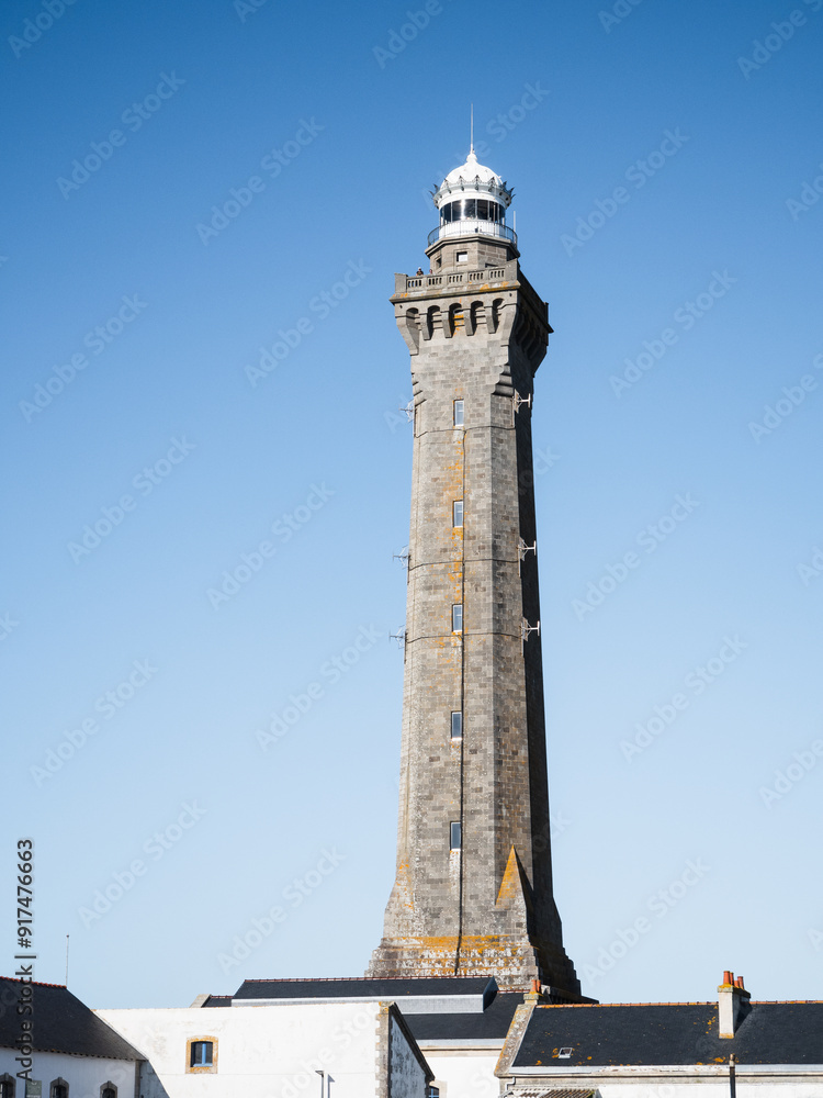 Fototapeta premium Eckmuhl Lighthouse in Saint-Pierre, Brittany, France