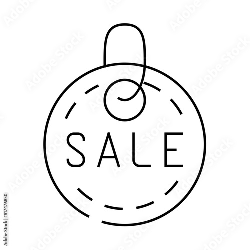 trinket sale line icon vector. trinket sale sign. isolated contour symbol black illustration