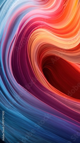 Dynamic swirls of color flowing in a textured digital space 