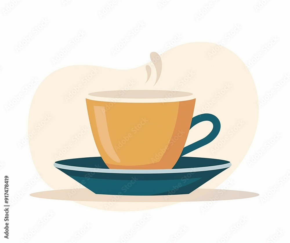 Steaming Coffee Cup Illustration for Cafe Menu, Blogs, and Coffee Lovers Steaming Coffee Cup Illustration for Cafe Menu, Blogs, and Coffee Lovers