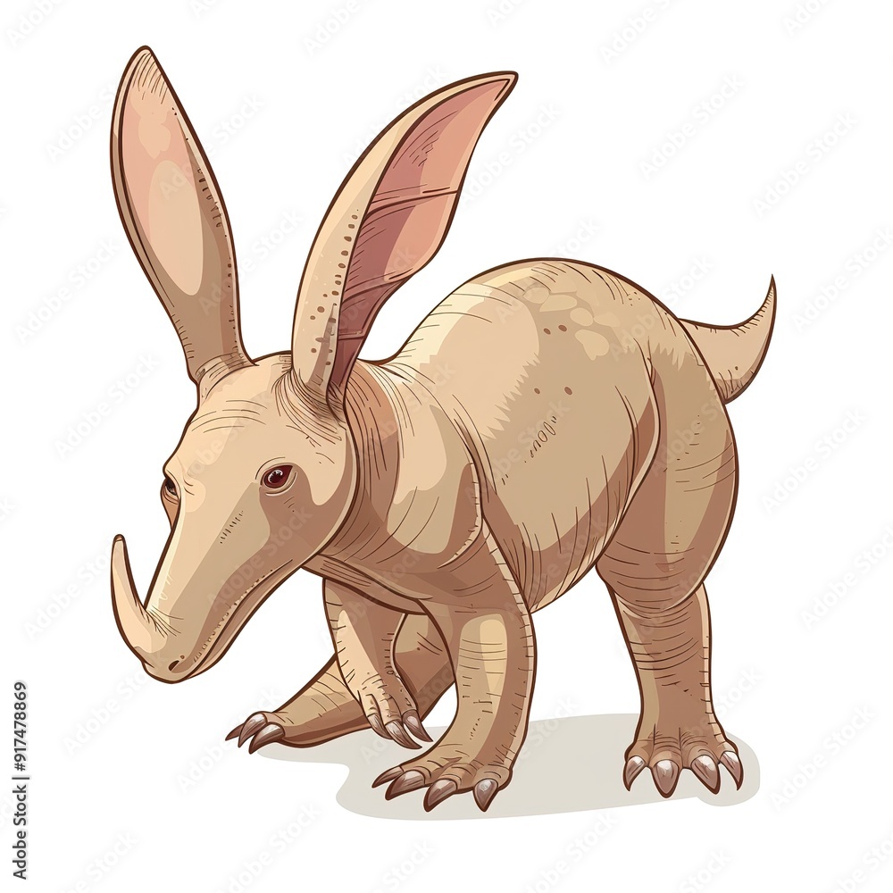 Obraz premium Aardvark Earth animal cartoon isolated whitebackground