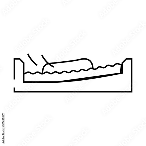 flow board water sport line icon vector. flow board water sport sign. isolated contour symbol black illustration