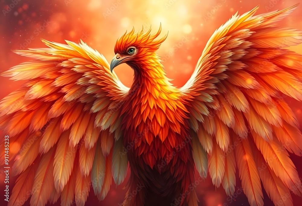 Obraz premium Glowing Orange Phoenix 