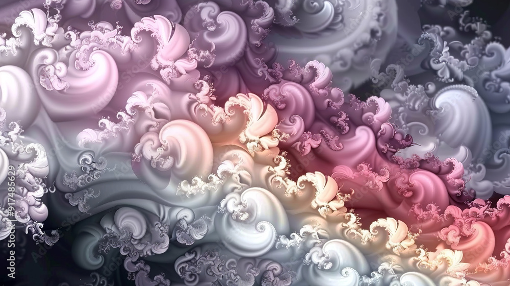 Abstract Cloudscape with Pink and Purple Hues. Abstract Cloudscape with Pink and Purple Hues.