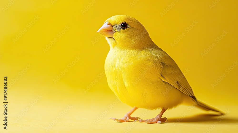 Canary isolated on paper background Canary isolated on paper background