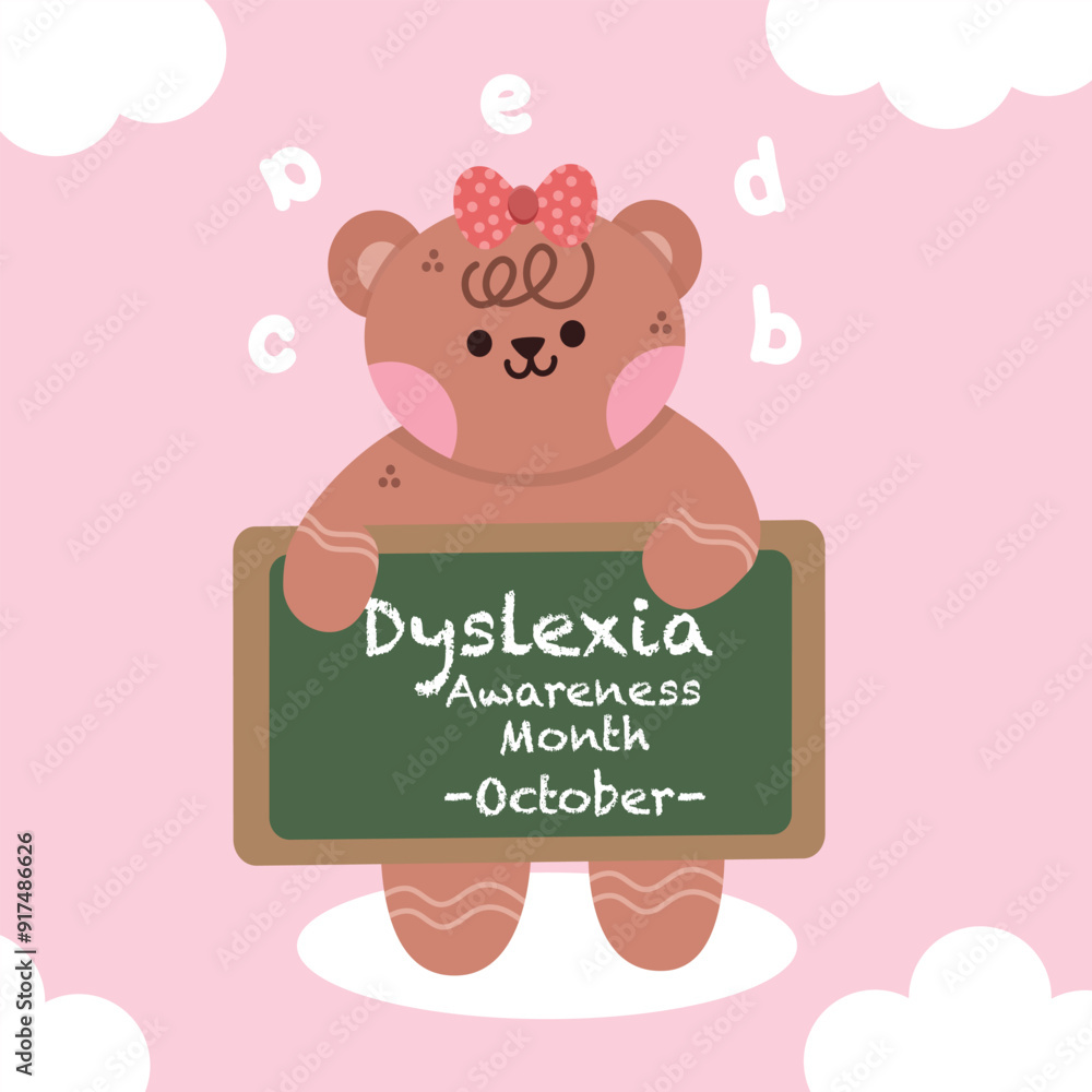 Dyslexia awareness month vector design for dyslexia awareness month celebration. Suitable for flat design graphic illustration for social media, flyer design, flat illustration, banner, template Dyslexia awareness month vector design for dyslexia awareness month celebration. Suitable for flat design graphic illustration for social media, flyer design, flat illustration, banner, template