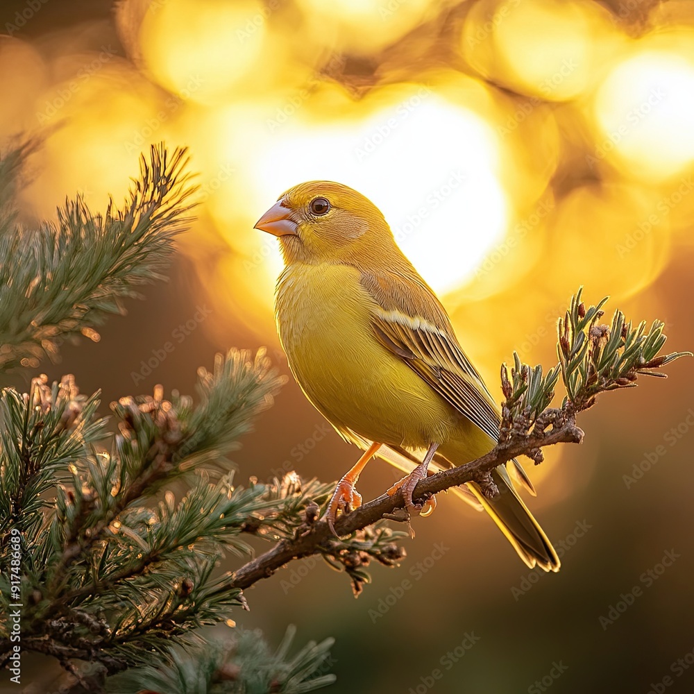 Canary isolated on summer background Canary isolated on summer background