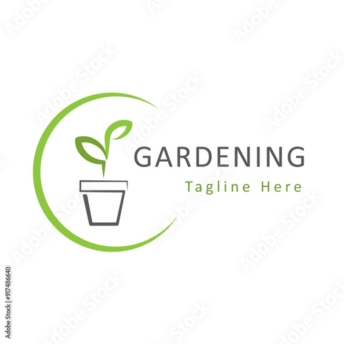 Gardener logo template