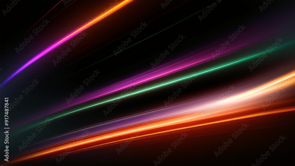 Long exposure light trails, abstract and vibrant, capturing the perpetual motion of light in darkness, a backdrop of dynamic speed, ai generative. Long exposure light trails, abstract and vibrant, capturing the perpetual motion of light in darkness, a backdrop of dynamic speed, ai generative.