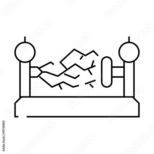 electromagnetic device line icon vector. electromagnetic device sign. isolated contour symbol black illustration