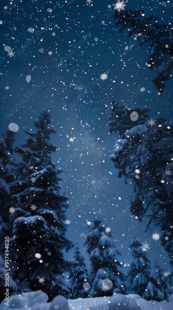 A snowy landscape with trees and a clear blue sky A snowy landscape with trees and a clear blue sky