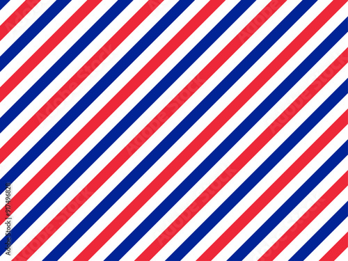 シンプル斜めストライプ背景：中フランストリコロール