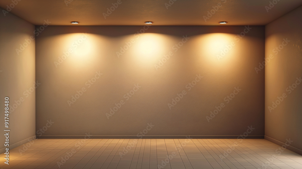 Blank background spotlights wall and floor, falling light, mixed colors, lantern reflection beige brown green pink purple dynamic energy. Product decoration, advertising presentation banners