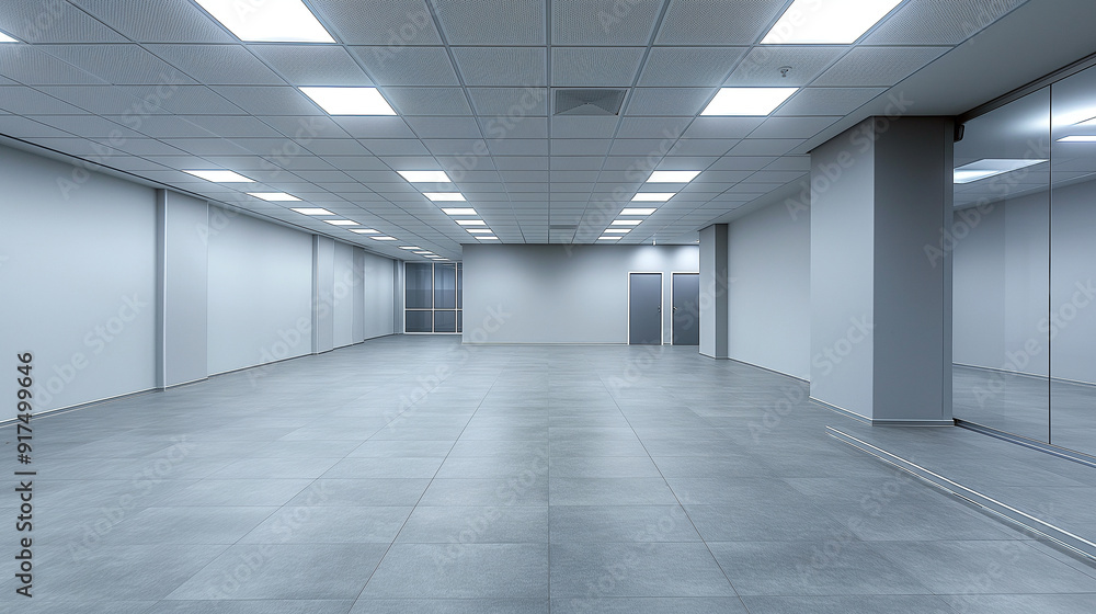 empty corridor in a modern building empty corridor in a modern building